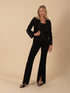 "Addison" Faux Pearl Cropped Zip-up Jacket